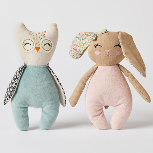 Bunny & Owl Rattles 2 Asst Designs – June