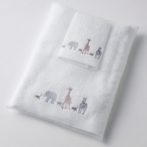 Zoo Life Bath Towel & Face Washer in Organza Bag