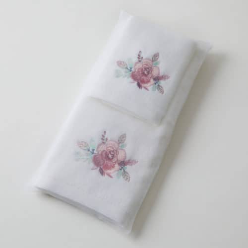 Bouquet Hand Towel & Face Washer in Organza Bag