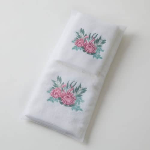 Protea Hand Towel & Face Washer in Organza Bag