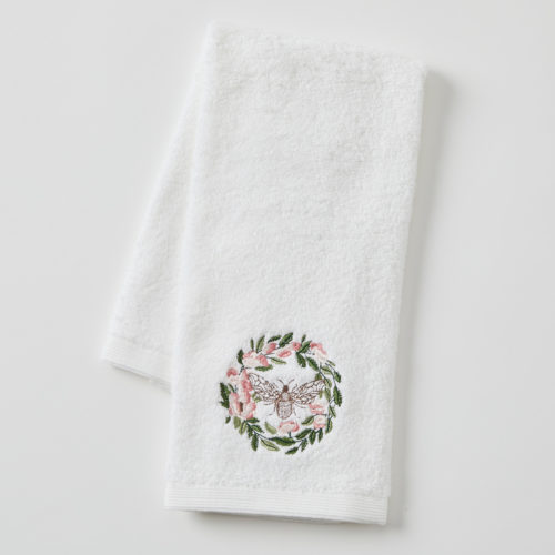 Floral Bee Hand Towel