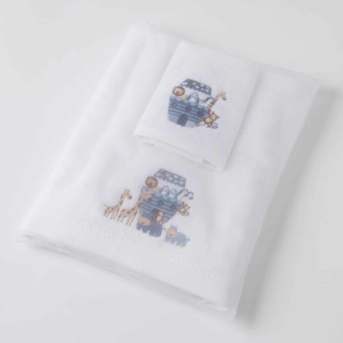 Animal Ark Bath Towel & Face Washer in Organza Bag