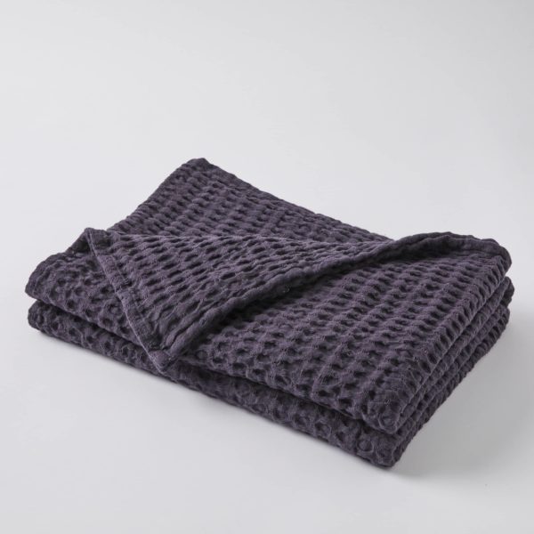 Ink Organic Cotton Waffle Throw Blanket - Late October