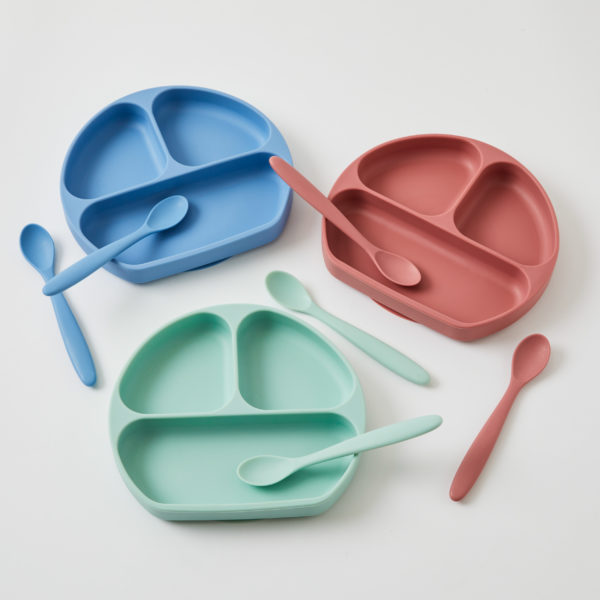 In the Meadow Silicone 3pc Divider Dinner Sets 3 Asst Colours