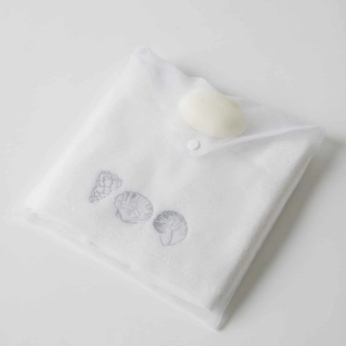 Shells Hand Towel & Soap in Organza Bag