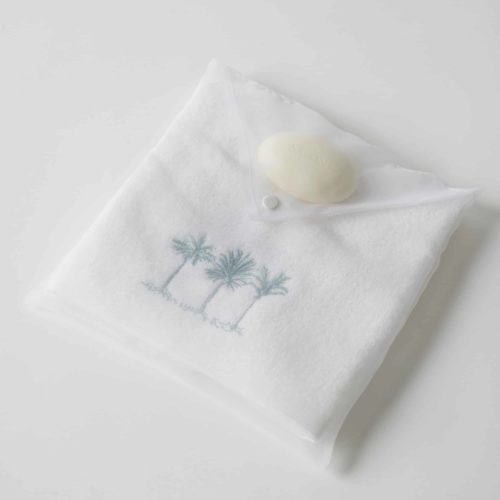Provincial Palms Hand Towel & Soap in Organza Bag