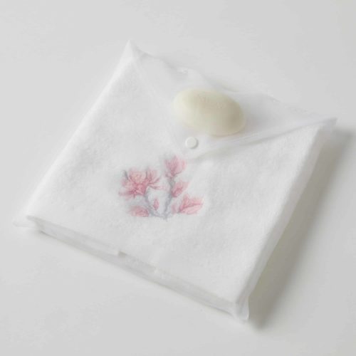 Fleur Hand Towel & Soap in Organza Bag