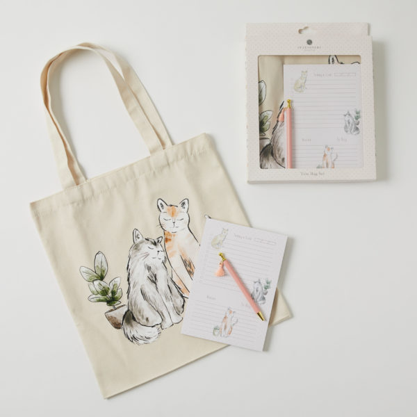 Purrfect 3pc Tote Bag Gift Set
