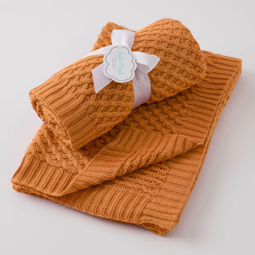 Biscuit Basket Weave Knit Blanket