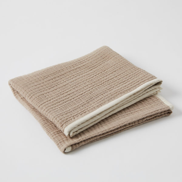 Luna 4 Layered Muslin Cotton Blanket – Almond – Early Sept