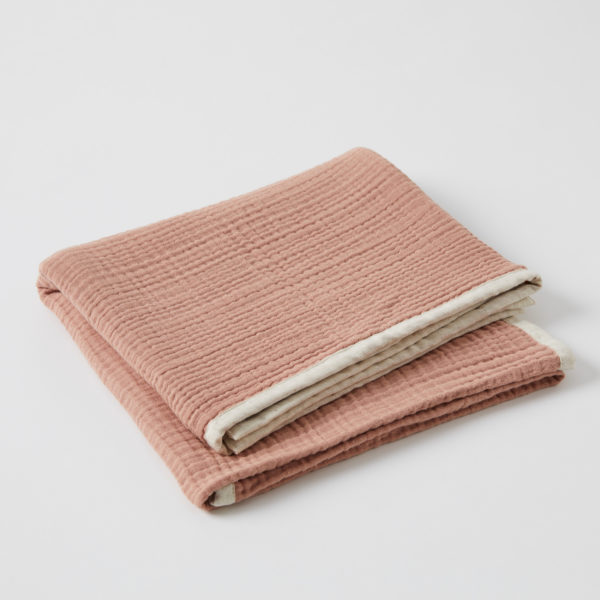 Luna 4 Layered Muslin Cotton Blanket – Desert Pink – Early Sept