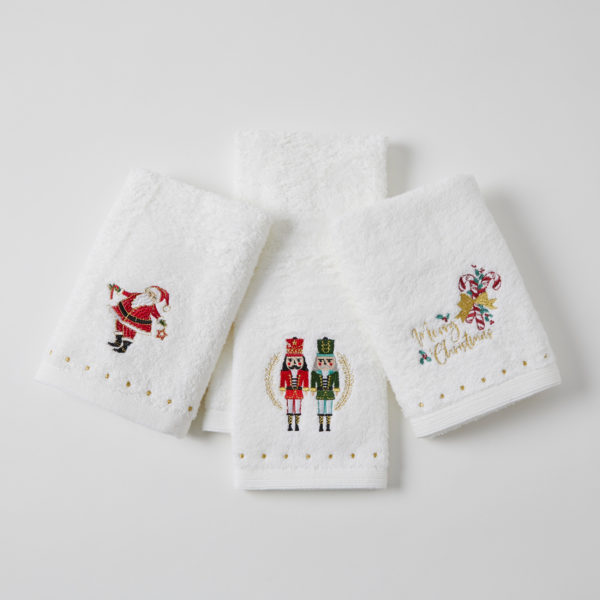 Joyful Christmas Hand Towel 3 Asst Designs – Early Sept