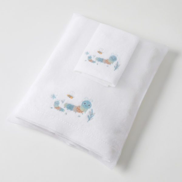 Little Critters Blue Bath Towel & Face Washer in Organza Bag – Mid Sept