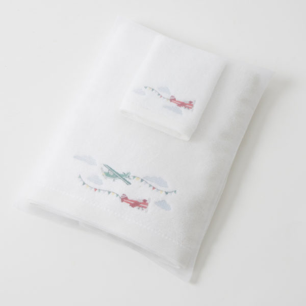 Flying High Bath Towel & Face Washer In Organza Bag