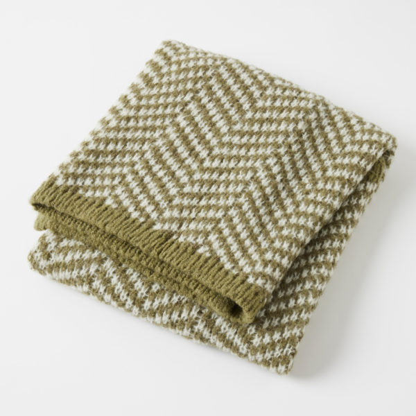 Sienna Wool Blend Baby Blanket – Olive