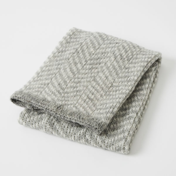 Sienna Wool Blend Baby Blanket – Grey