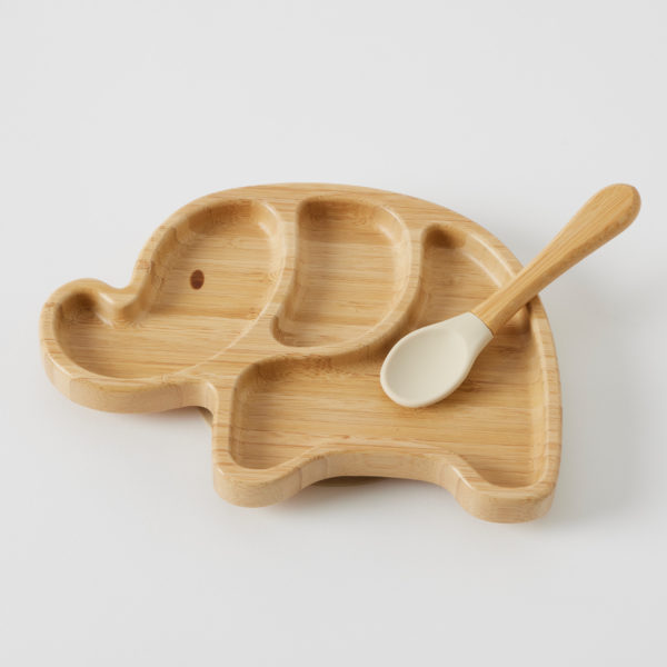 Fred Bamboo Divider Plate & Spoon Set