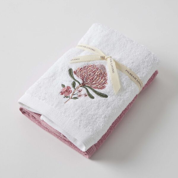 Native Bloom Hand Towel Set of 2 (1 Plain)