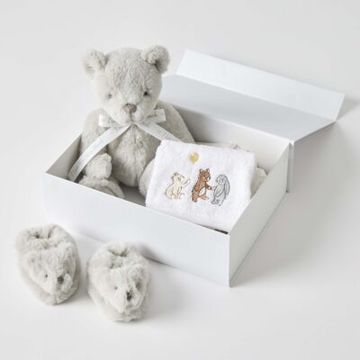 Grey Teddy Hamper Gift Set