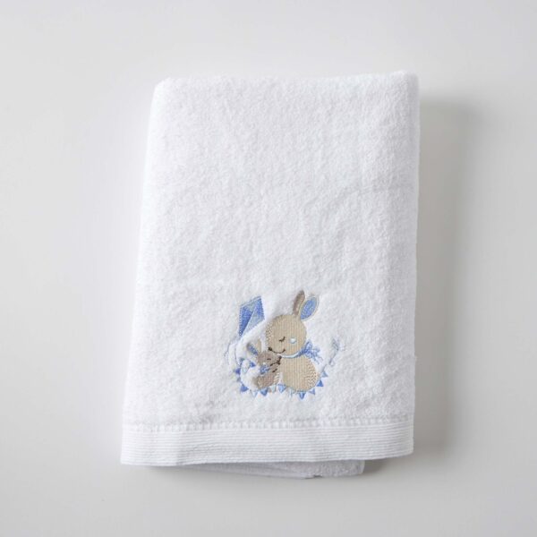 Blue Bunny Baby Bath Towel