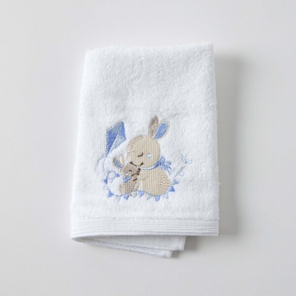 Blue Bunny Face Washer