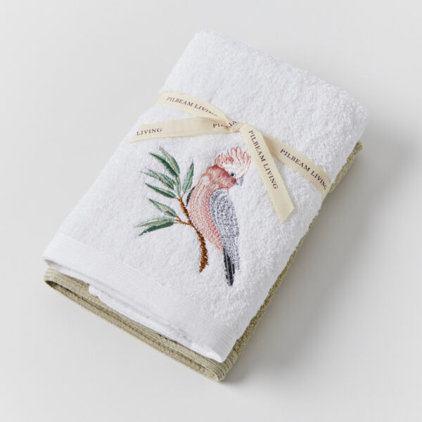 Galah Hand Towel Set of 2 (1 Plain)