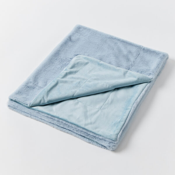 Inka Faux Fur Baby Blanket – Pale Blue