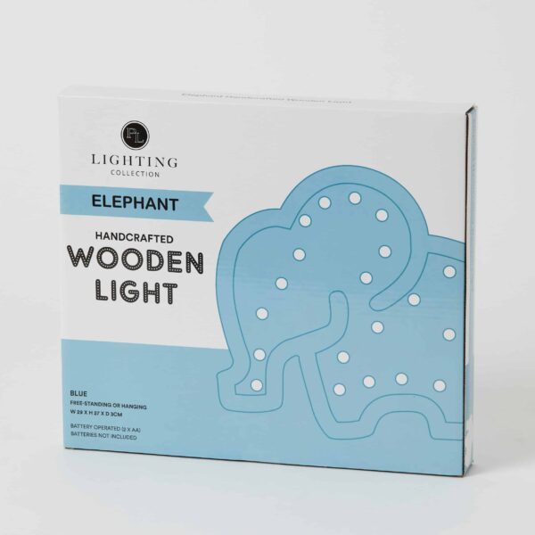 Elephant Wooden Light