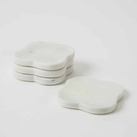 Allegra Coasters Set of 4 White