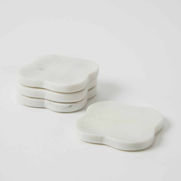 Allegra Coasters Set of 4 White