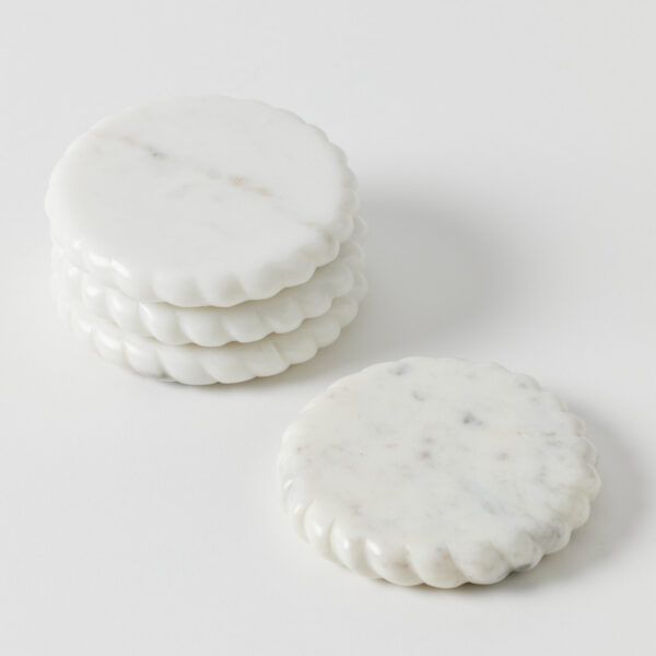 Tresser Coasters Set of 4 White