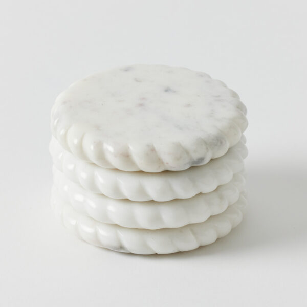 Tresser Coasters Set of 4 White