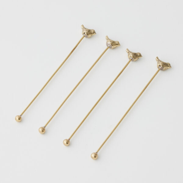 Bird Cocktail Stirrers Set Of 4