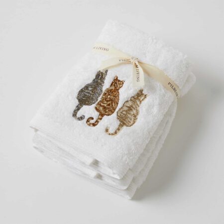 Purrfect Face Washer Set of 3 (2 Plain)