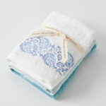 Paisley Face Washer Set of 3 (2 Plain)