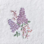 Lilac Bouquet Hand Towel Set of 2 (1 Plain)