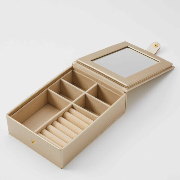 Bijoux Jewellery Box with Mirror - Gold