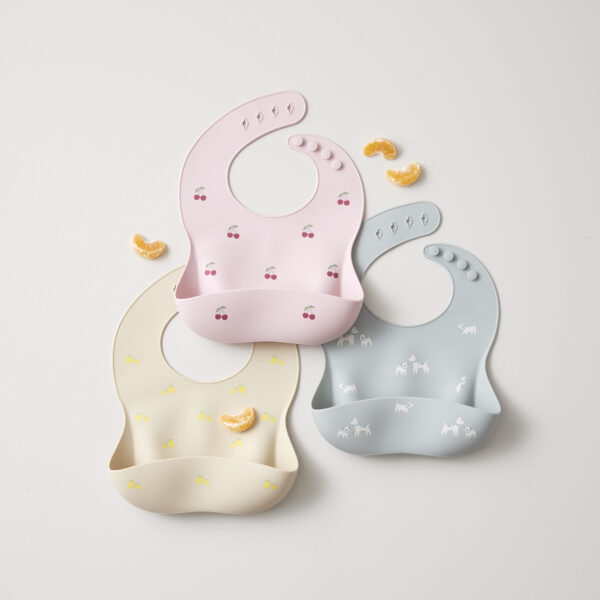 Lemon Silicone Bibs Set of 2