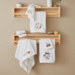 Animal Faces Bath Towel & Face Washer In Organza Bag