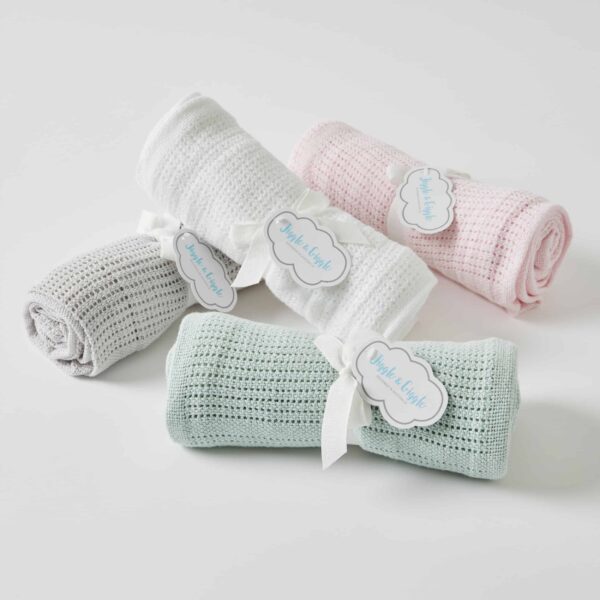 Cotton Cellular Baby Blankets 4 Asst Colour