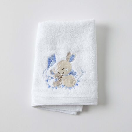 Blue Bunny Face Washer
