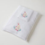 Jiggle & Giggle Pink Bunny Bath Towel & Face Washer in Organza Bag