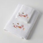 Jiggle & Giggle Little Critters Pink Bath Towel & Face Washer in Organza Bag