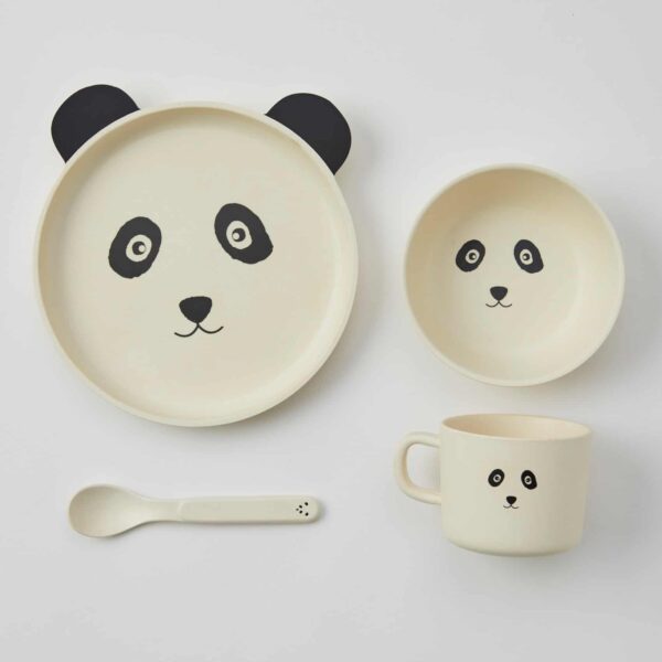 Animal Faces Bamboo 4pc Dinner Sets 3 Asst Designs