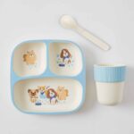 Farm Fun Bamboo 3pc Divider Dinner Sets 3 Asst Designs