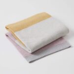 Spectacular Block Stripe Baby Blanket - Pink/Mustard