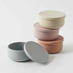 Henny Silicone Bowl with Lid - Almond