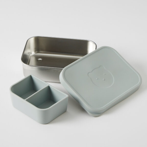 Rune Bento Box With Silicone Lid - Steele