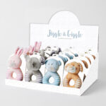 Animal Rattles 4 Asst Designs/Colours in Display Box