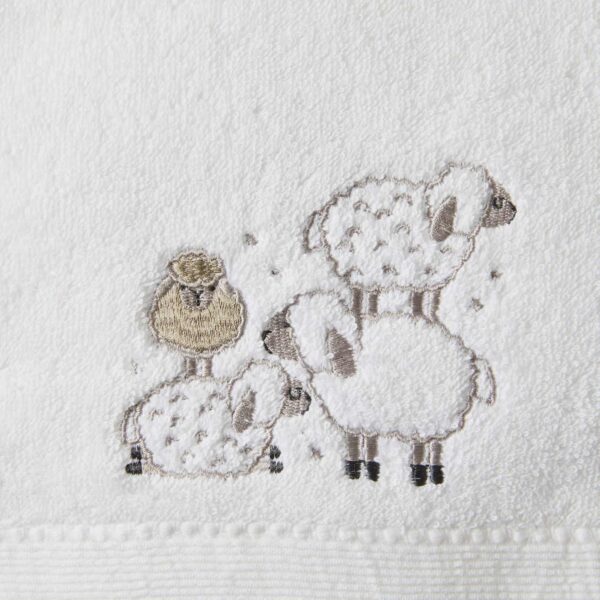 Sheep Bath Towel & Face Washer in Organza Bag